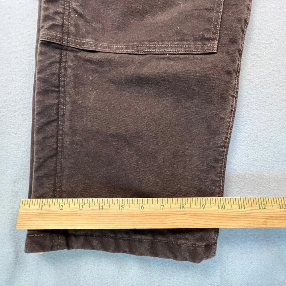 Carhartt R27 DKB Duck Bib Overalls Mens 42x32 Brown Double Knee Workwear Cargo